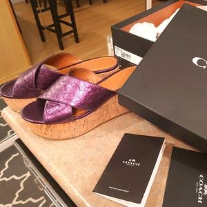 Coach Wedge Crisscross sandals